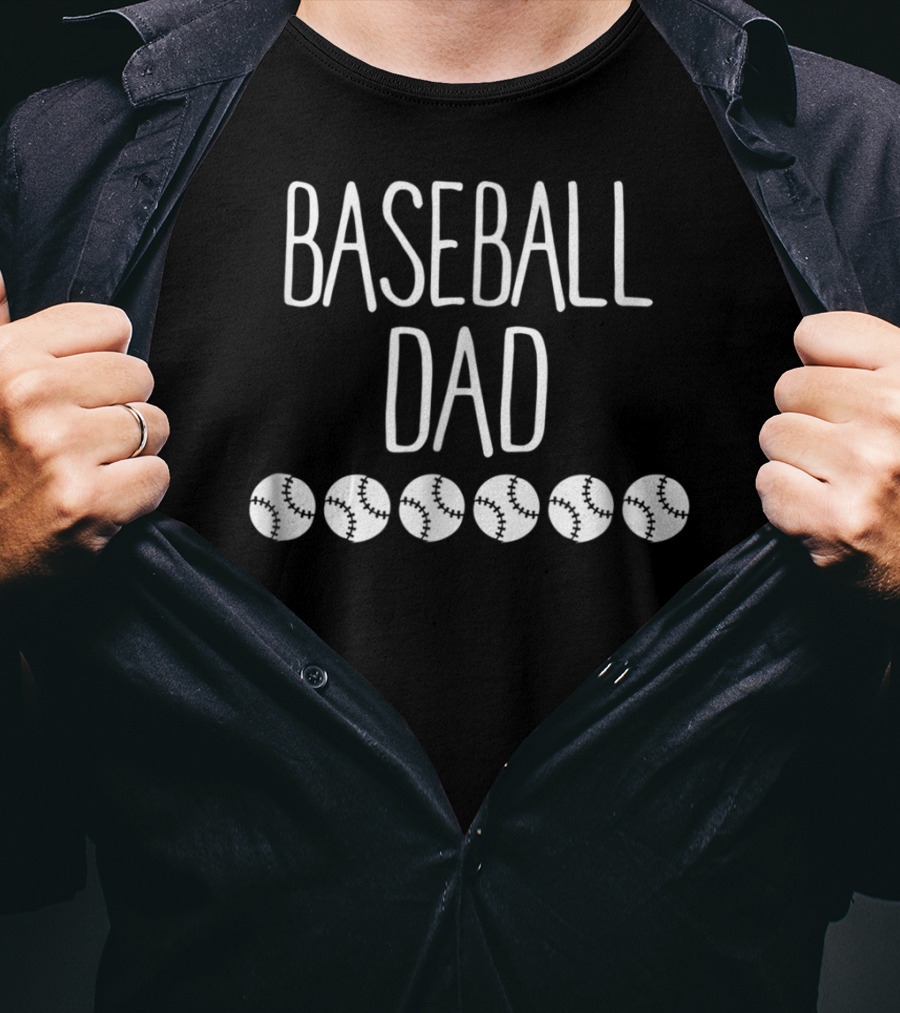 Baseball Dad Cute Sports Balls T-Shirt