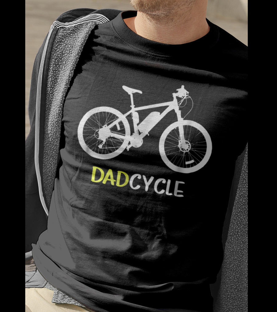 Dad Dadcycle Cycling Dad Bicycle Matching Cyclist Father Mom N Kids22 T-Shirt