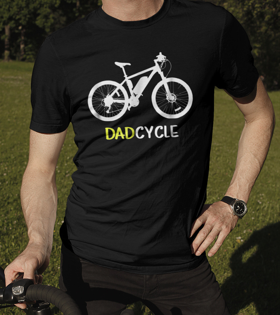 Dad Dadcycle Cycling Dad Bicycle Matching Cyclist Father Mom N Kids22 T-Shirt