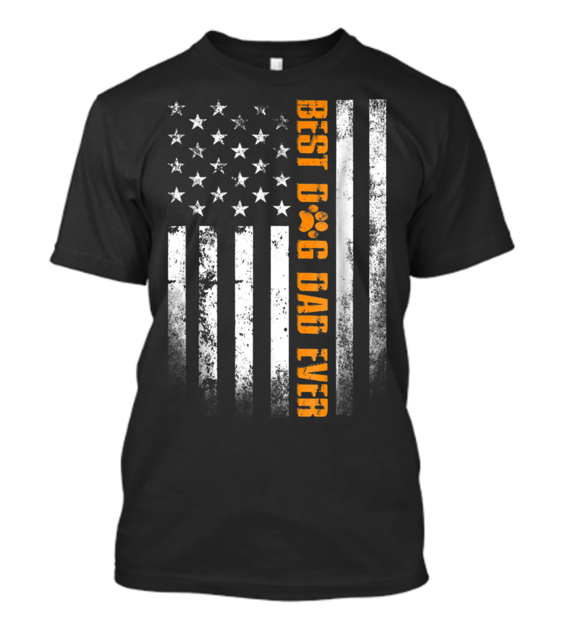 Best Dog Dad Ever American Flag Patriotic Tees83 T-Shirt