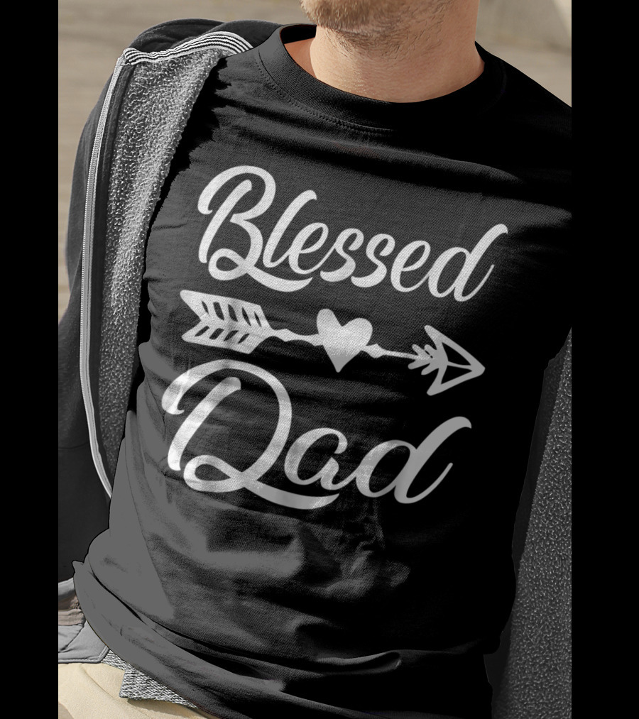 Blessed Dad Heart Arrow Thanksgiving86 T-Shirt