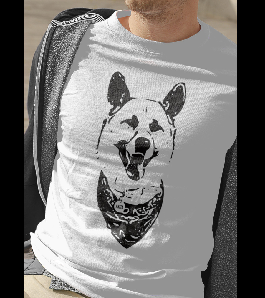 Akita Inu Dog Mom Or Dad Bandana T-Shirt
