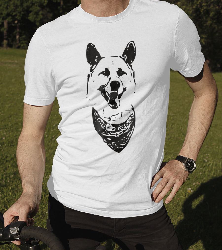 Akita Inu Dog Mom Or Dad Bandana T-Shirt
