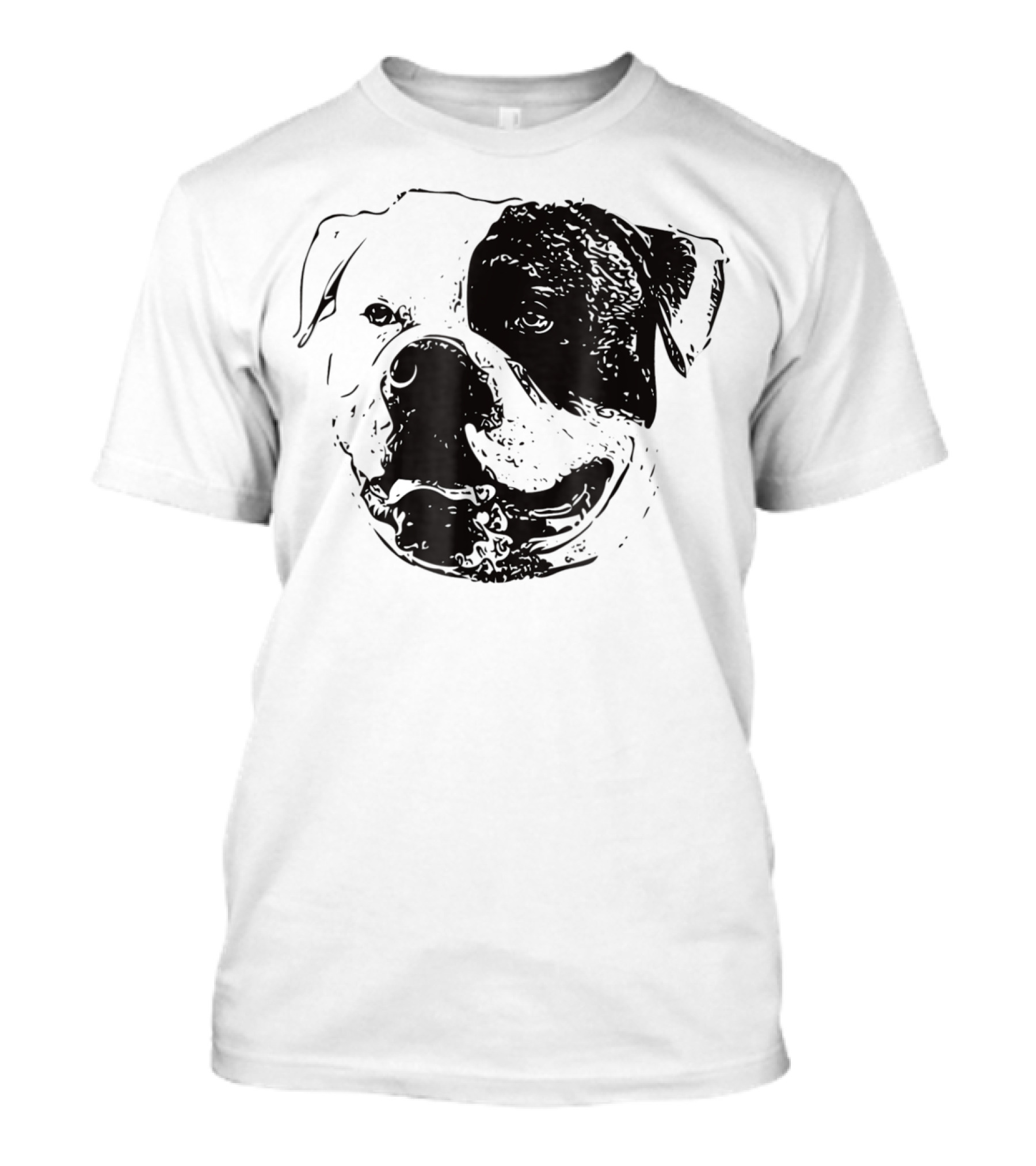 American Bulldog Dog Mom Or Dad Face T-Shirt