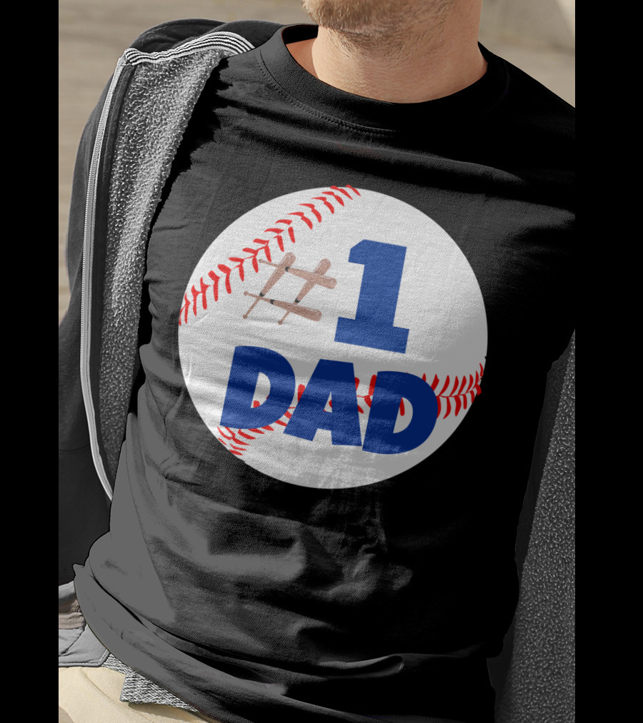 1 Dad Baseball Bats T-Shirt