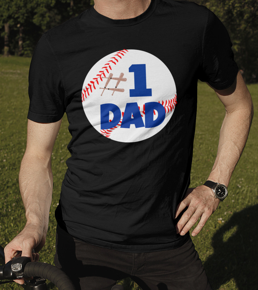1 Dad Baseball Bats T-Shirt