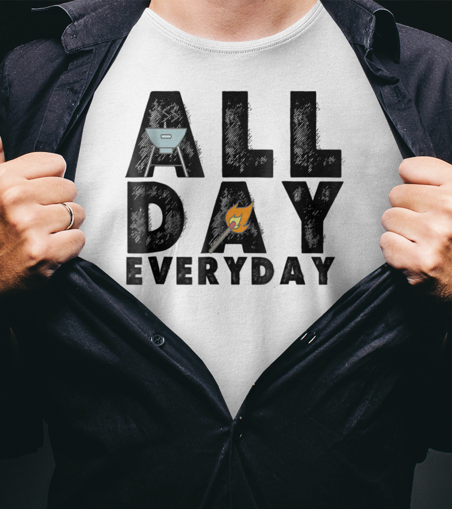 BBQ All Day Everyday Grilling Dad Husband Vintage60 Iconic Grill T-Shirt