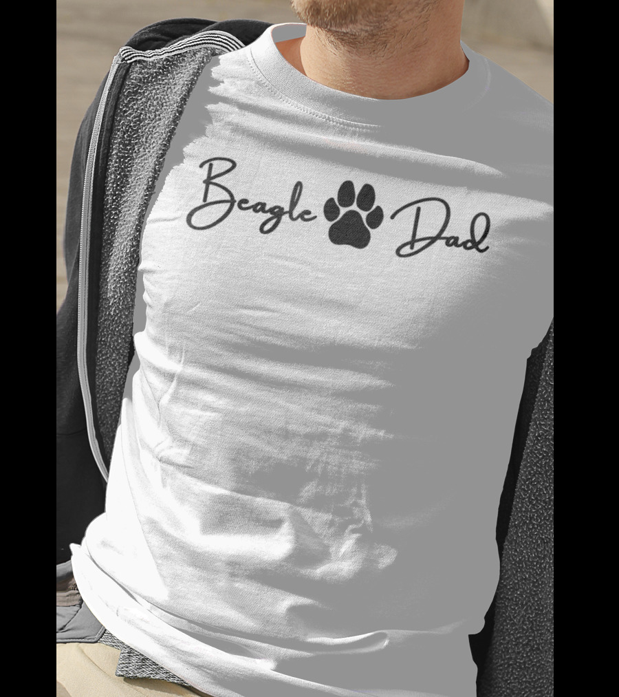 Beagle Dad Paw Prints T-Shirt