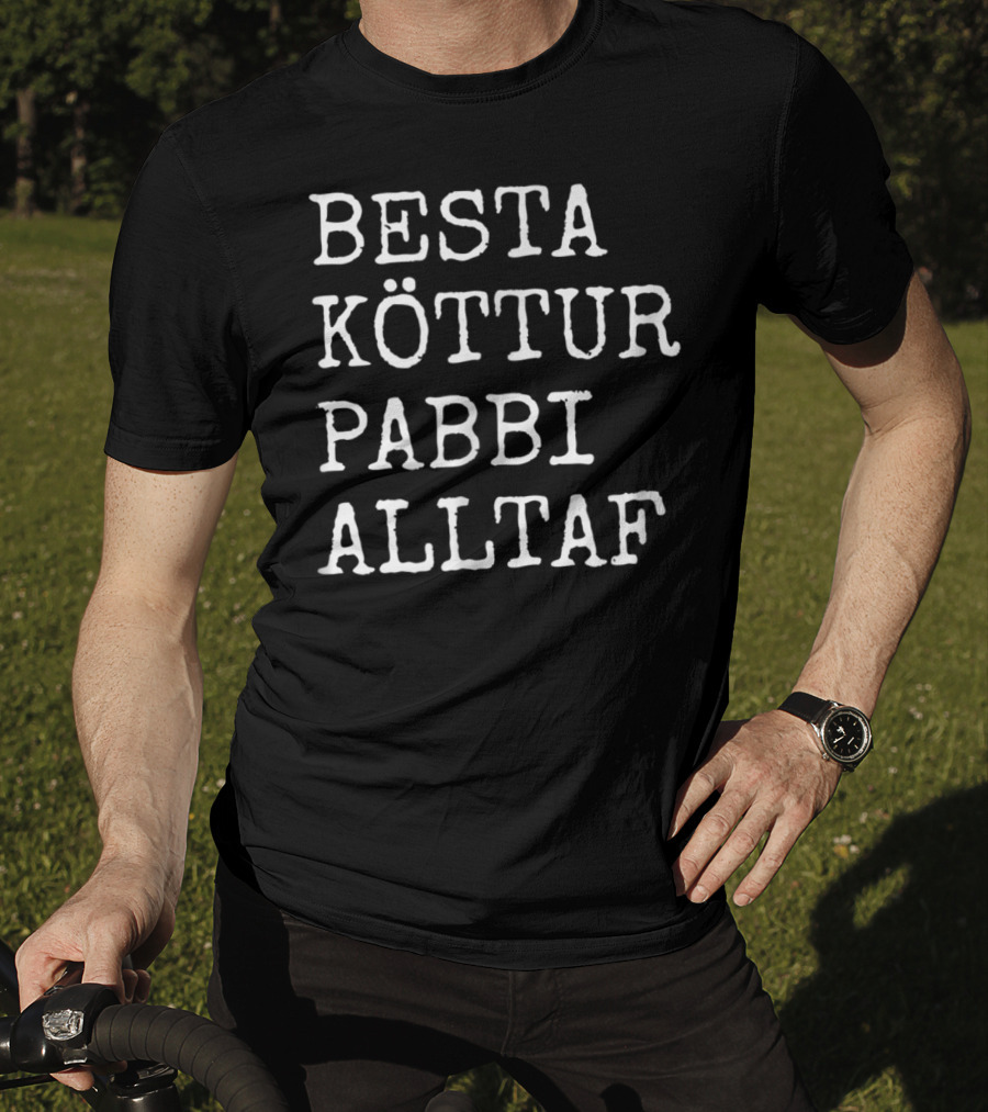 Bestu Köttur Pabbi Alltaf Besta Cat Dad Ever Iceland Dad Life T-Shirt