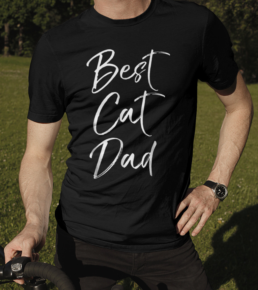 Best Cat Dad Funny Cool Feline Father Daddy T-Shirt