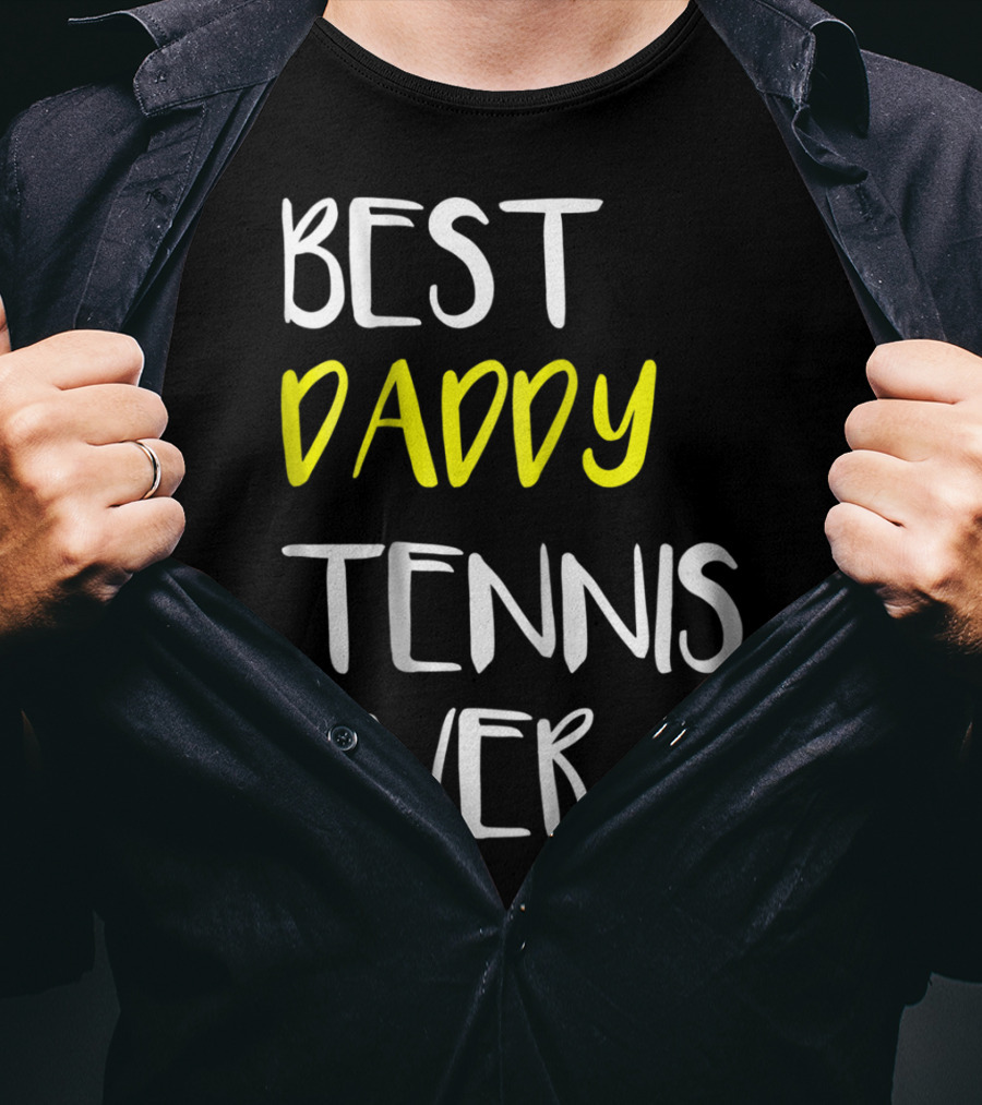 Best Daddy Tennis Ever From Tennis Lover84 Tennis Ball T-Shirt