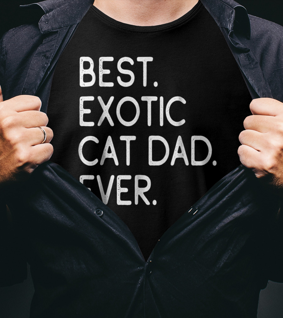 Best Exotic Cat Dad Ever Owner Kitten Lovers 18 T-Shirt