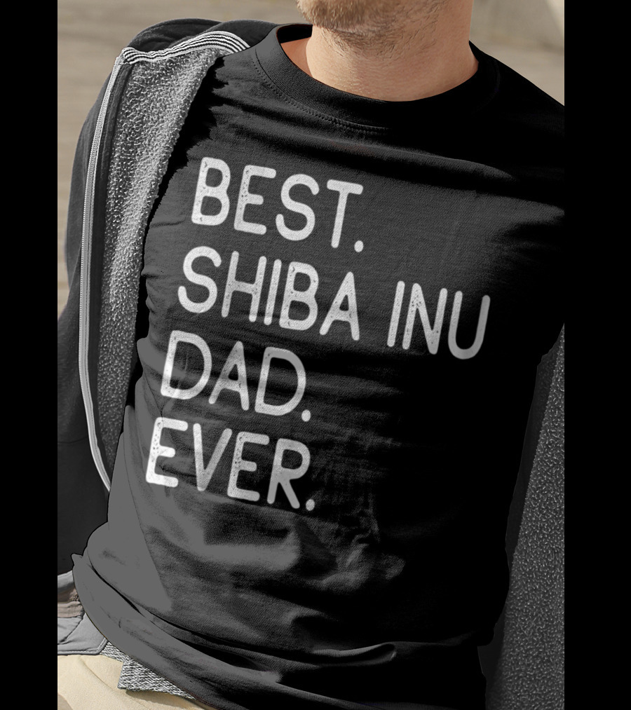 Best Shiba Inu Dad Ever Proud Master Lover Holidays50 T-Shirt