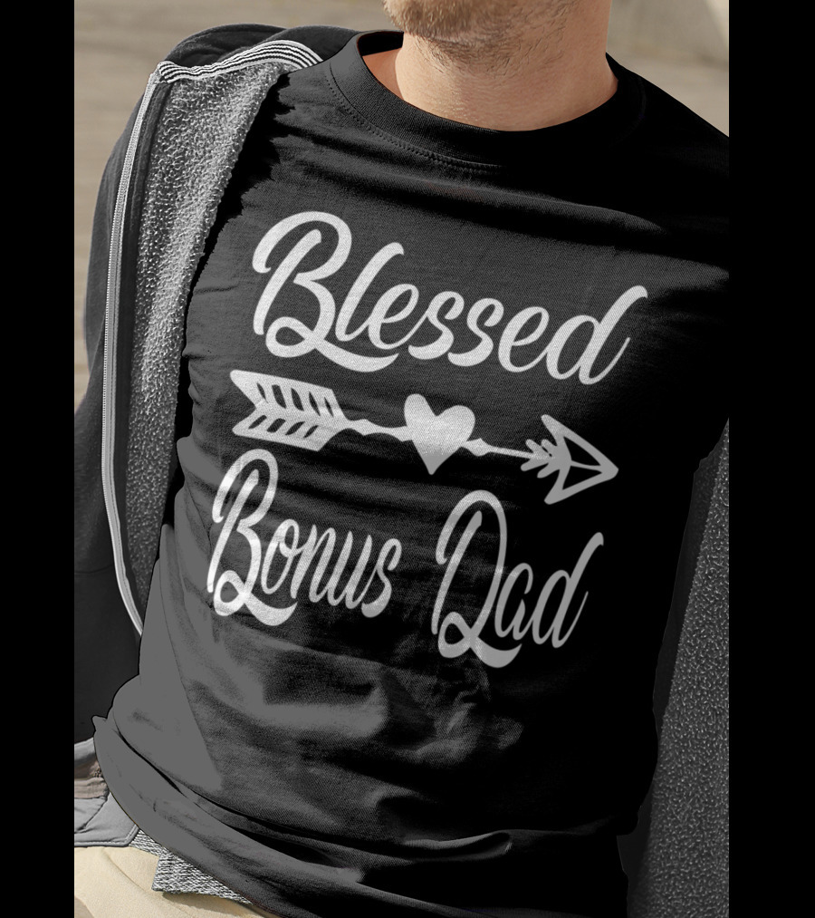 Blessed Bonus Dad Heart Arrow Thanksgiving88 T-Shirt