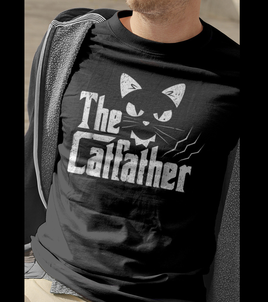 The Catfather Cats Dad Movie Parody Daddy T-Shirt