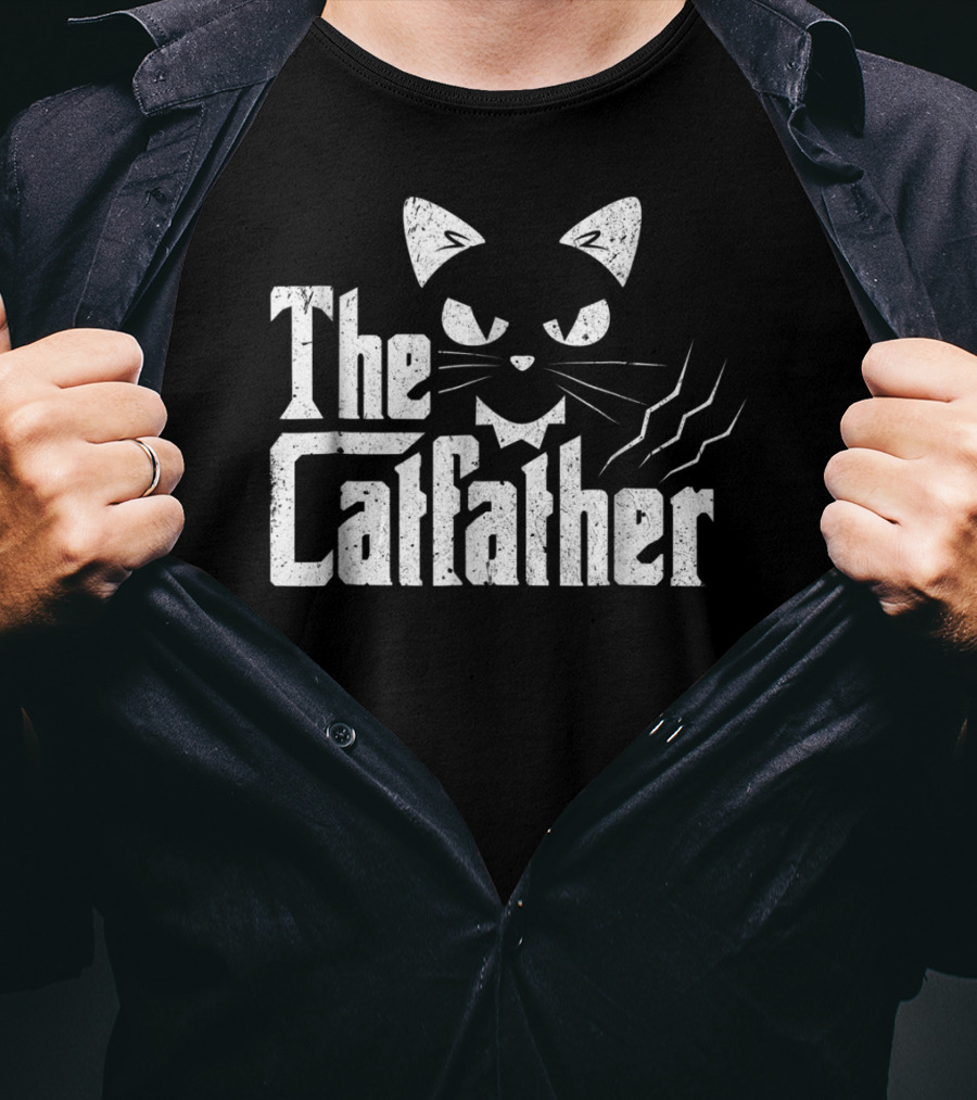 The Catfather Cats Dad Movie Parody Daddy T-Shirt