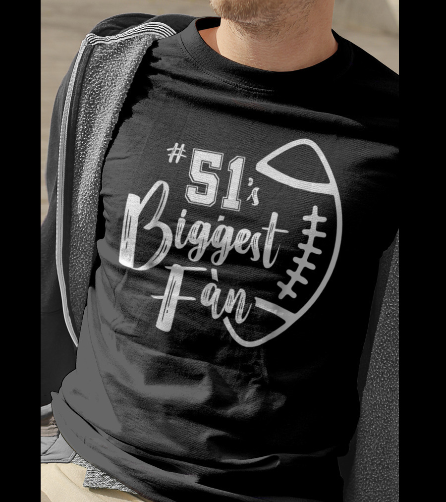 51's Biggest Fan Football Brother Sister35 T-Shirt