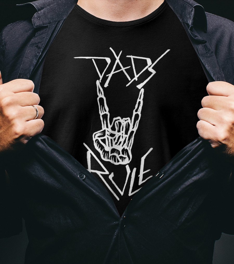 Best Dad Ever Dads Rule Rock Hand Symbol All Day65 T-Shirt