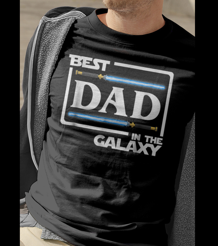 Best Dad In The Galaxy Lightsaber T-Shirt