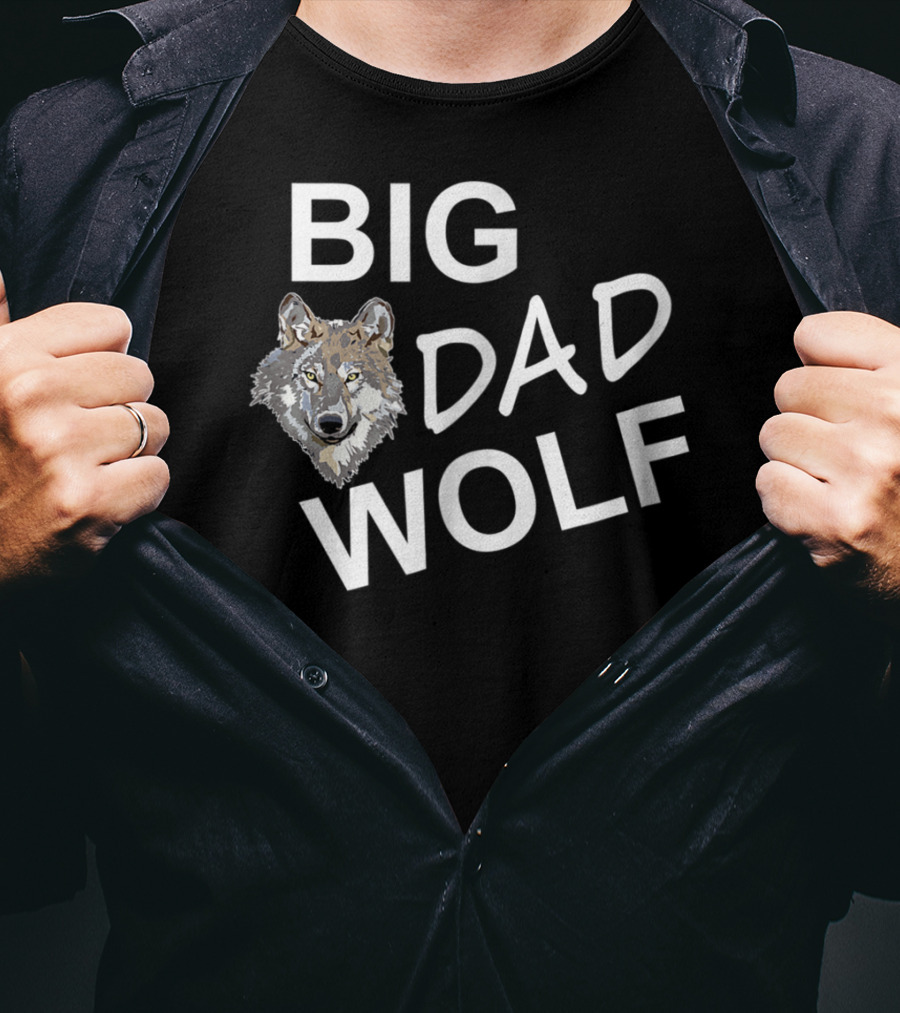 Big Dad Wolf Funny Wolf Face Big Dad Wolf T-Shirt