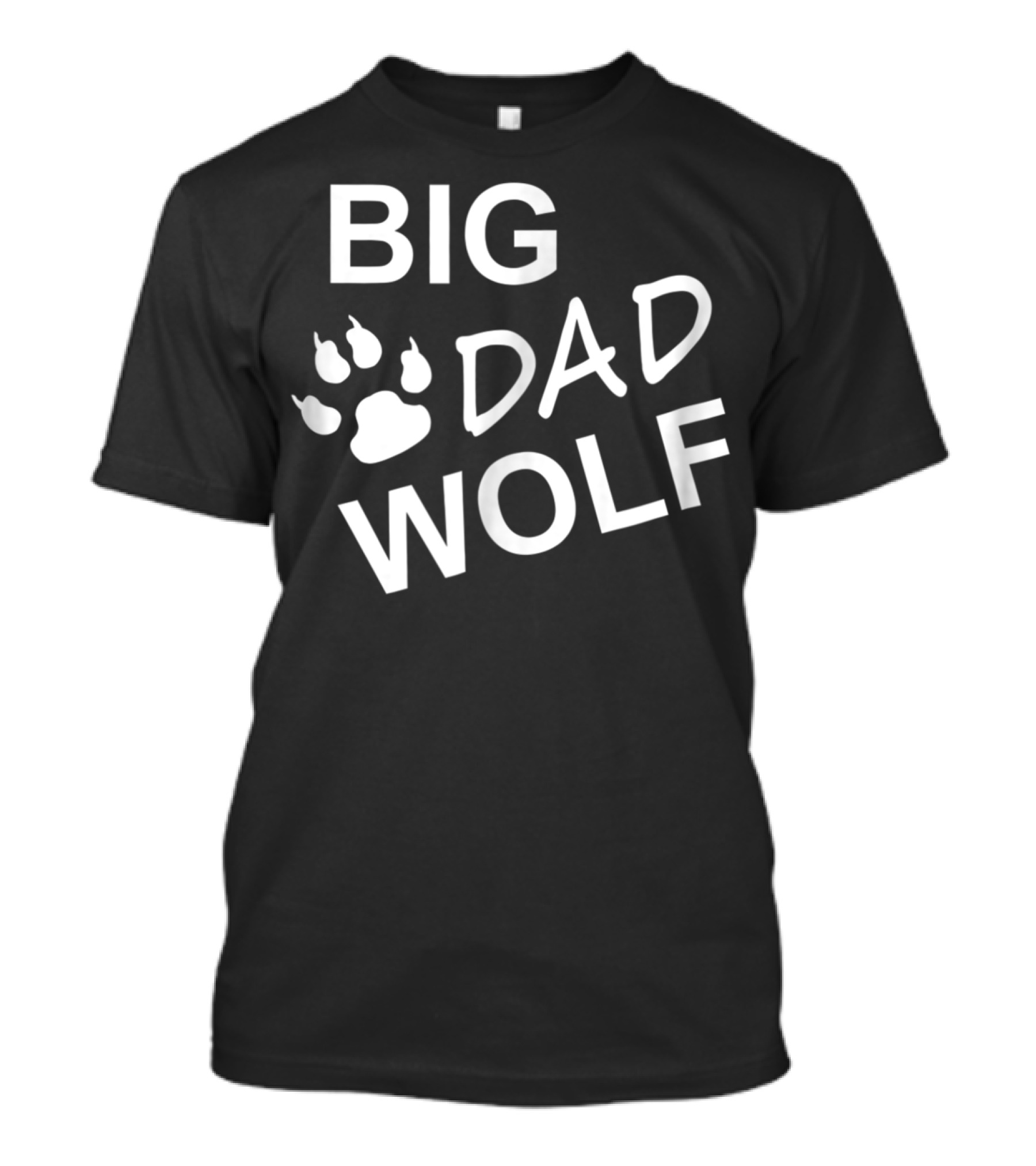 BIG DAD WOLF Paw Prints T-Shirt