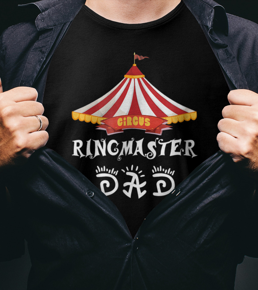 Circus Ringmaster Dad Birthday Party Carnival T-Shirt