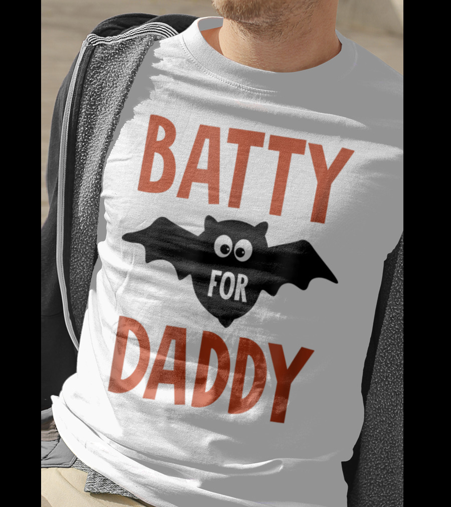 Batty For Daddy Halloween Kids Dad59 T-Shirt