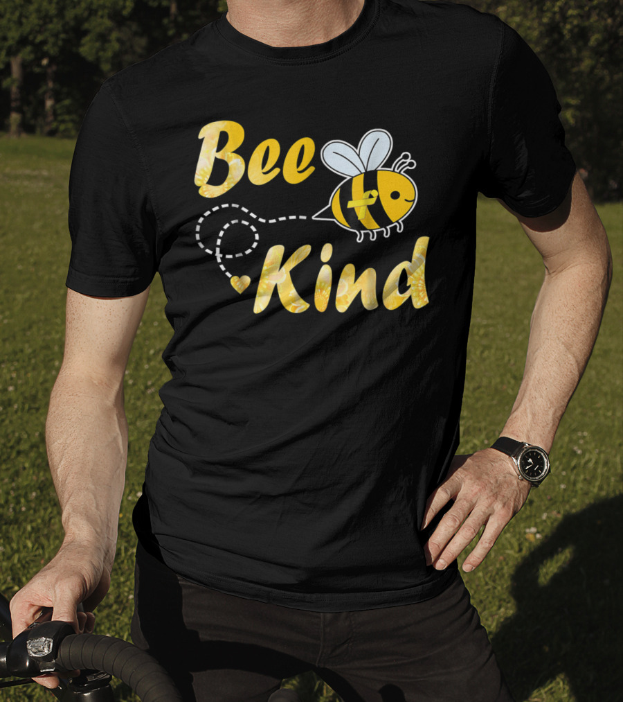 Bee Kind Childhood Cancer Gold Ribbon Warrior64 T-Shirt