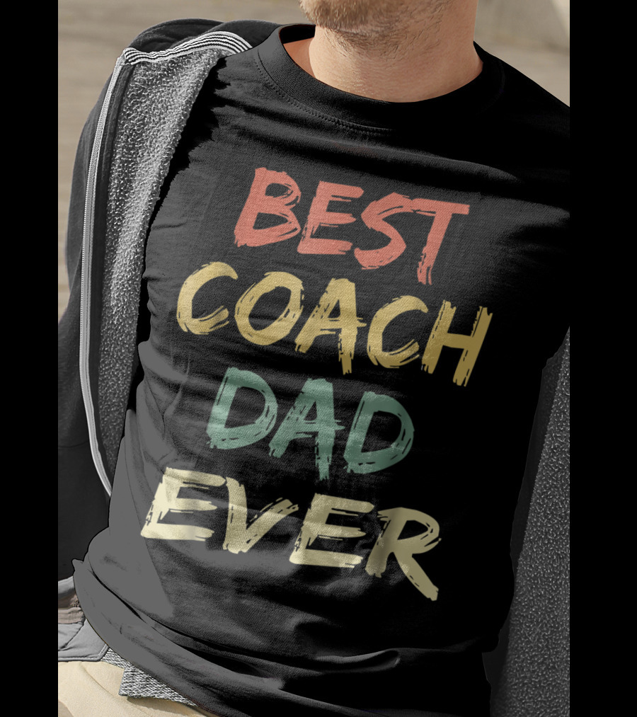 Best Coach Dad Ever Vintage S55 T-Shirt