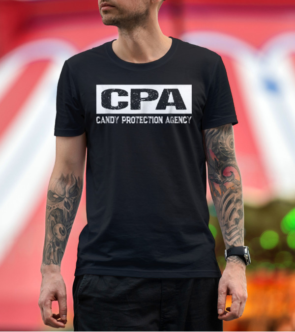 Premium T-Shirt: CPA Candy Protection Agency Dad Halloween Costume Fun 39 T-Shirt CPA Candy Protection Agency Dad Halloween Costume Fun 39 T-Shirt