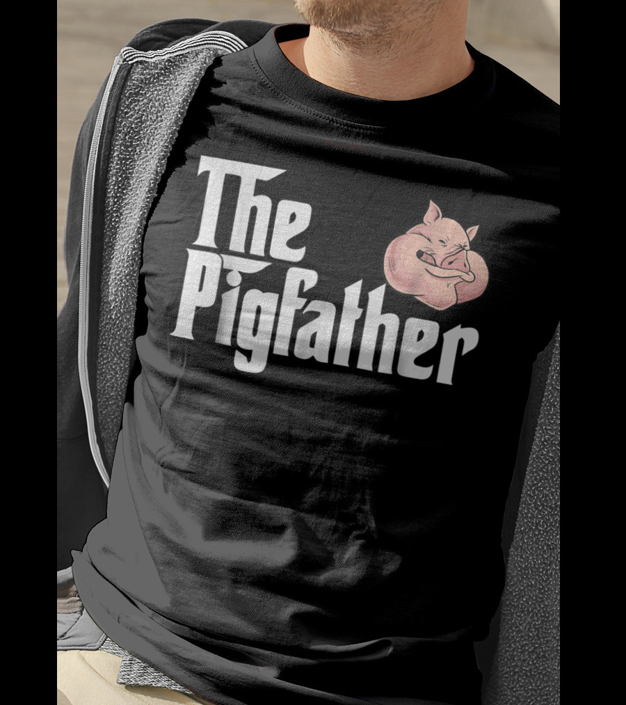 The Pigfather Cute Pig Animal Sleep Piggy Lover Papa T-Shirt