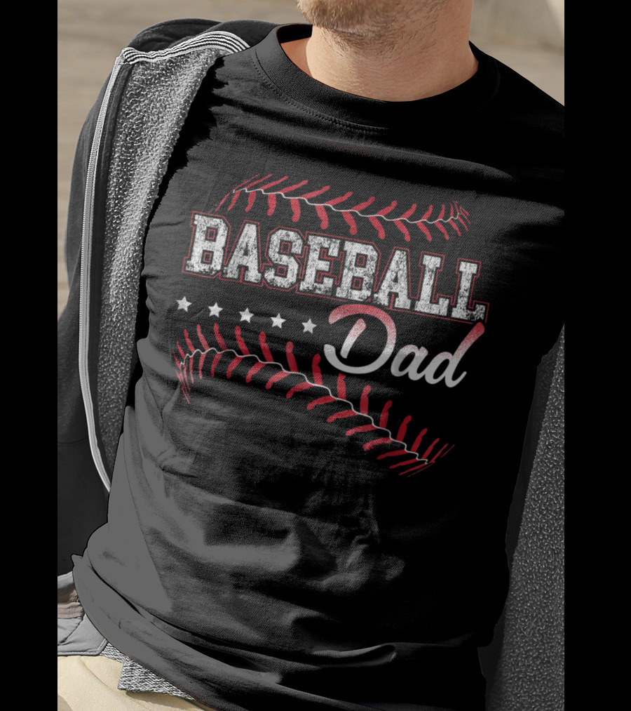 Baseball Dad Love Playing Baseball Sports Fanatic Father's Passion T-Shirt