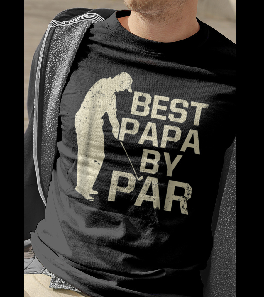 Best Papa By Par Funny Golf T-Shirt