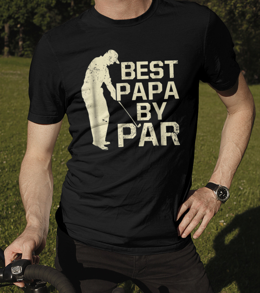 Best Papa By Par Funny Golf T-Shirt