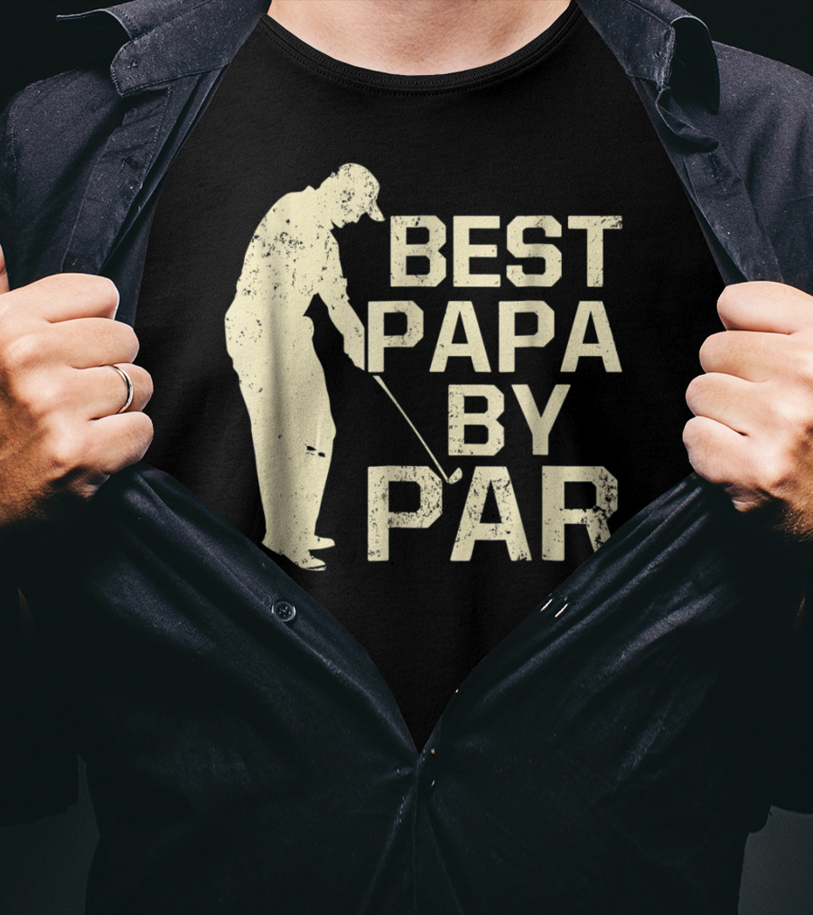 Best Papa By Par Funny Golf T-Shirt