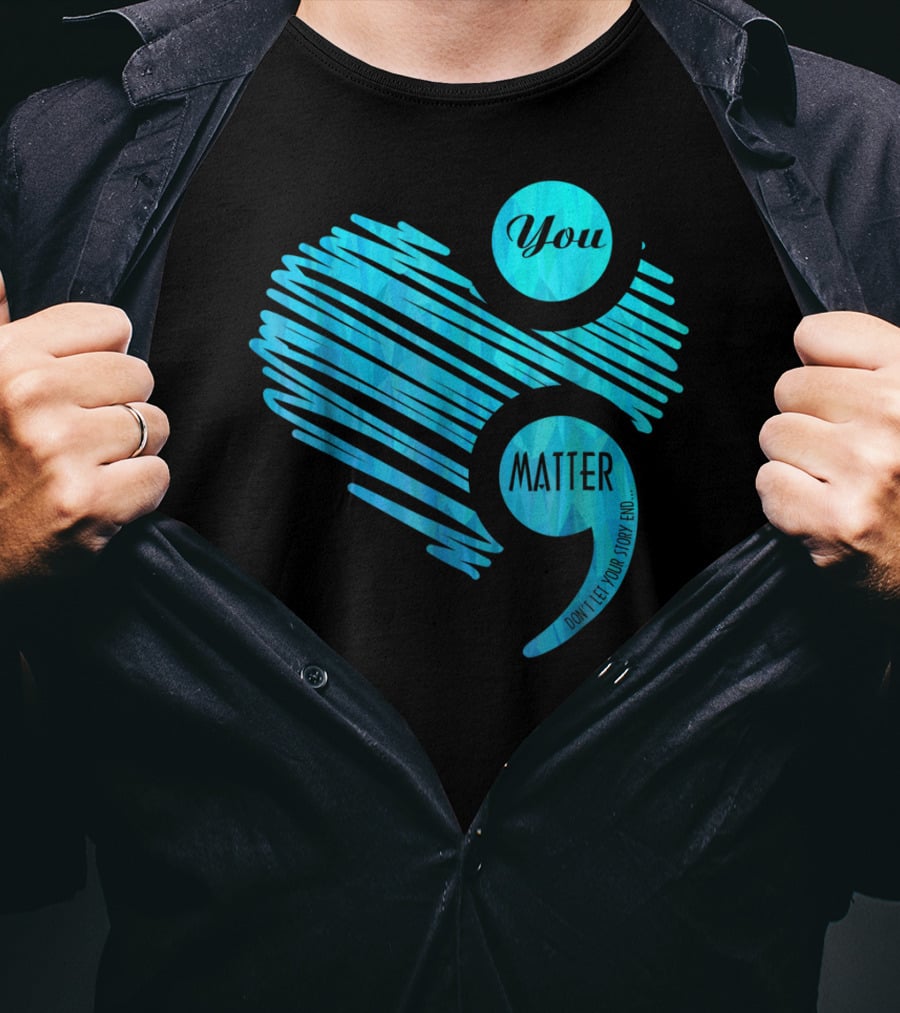 You Matter Blue Heart Prostate Cancer Awareness T-Shirt