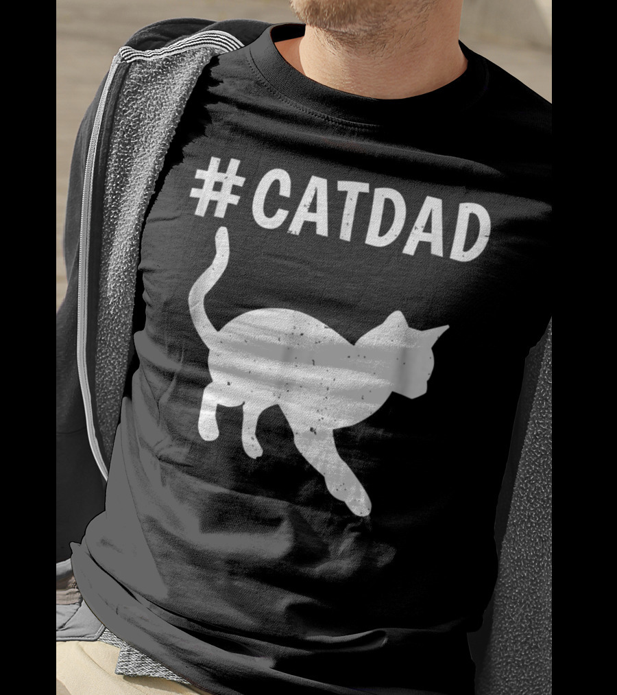 CatDad Hashtag Cat Dad For Cat Owner86 T-Shirt