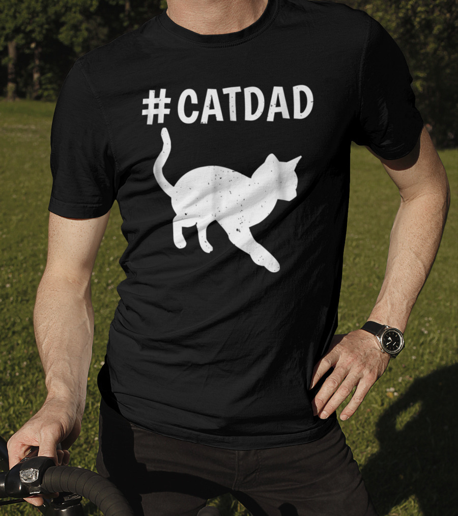 CatDad Hashtag Cat Dad For Cat Owner86 T-Shirt