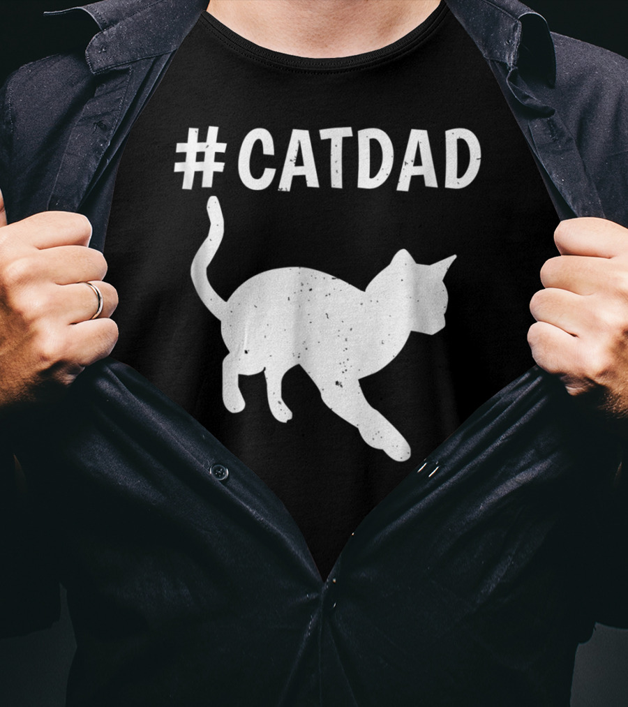 CatDad Hashtag Cat Dad For Cat Owner86 T-Shirt