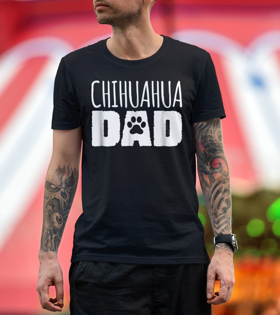 Chihuahua Dad Paw Prints T-Shirt
