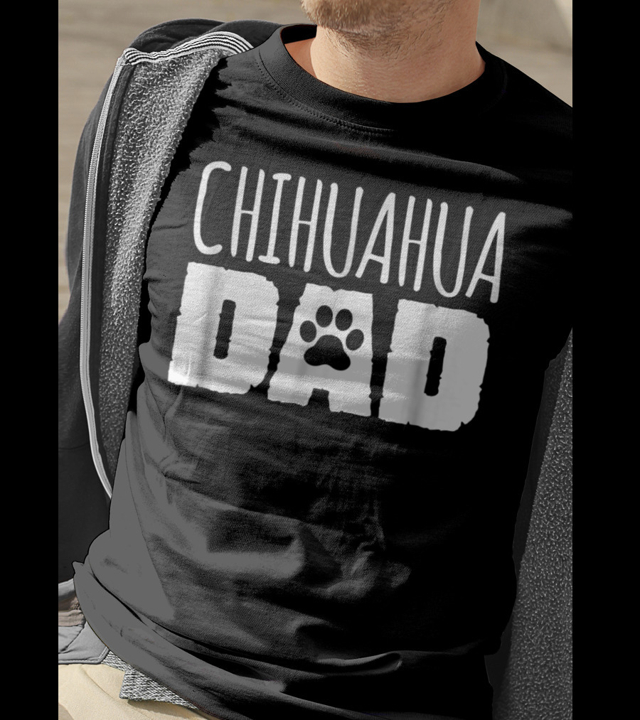 Chihuahua Dad Paw Prints T-Shirt