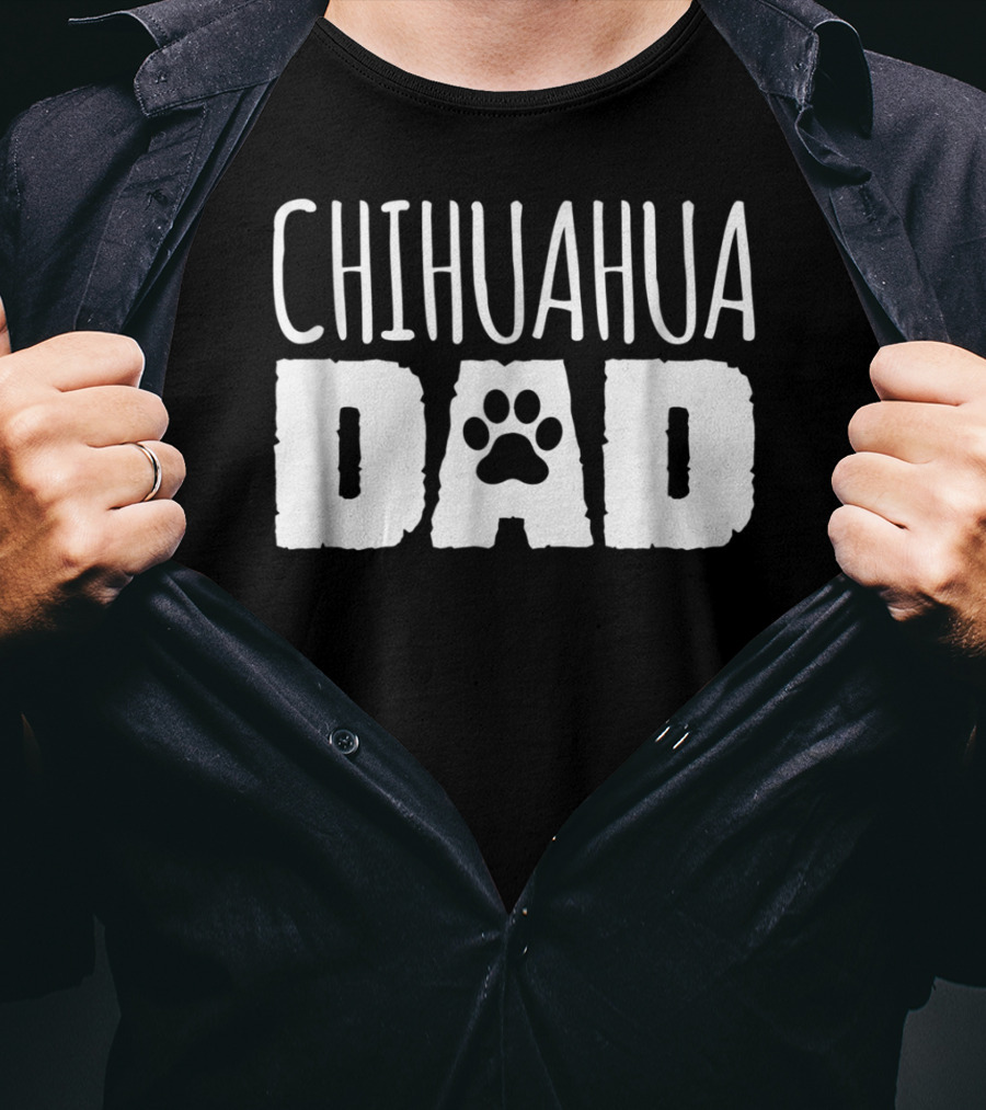 Chihuahua Dad Paw Prints T-Shirt