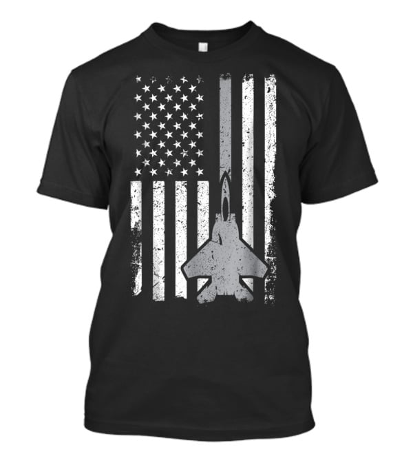 Air Force Veteran Dad Grandpa Uncle Veterans Day American Flag Jet T-Shirt