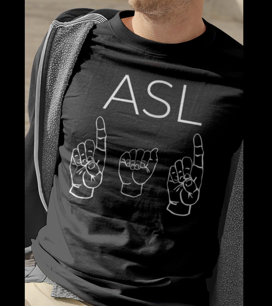 ASL Dad Sign Language Hand Signs T-Shirt