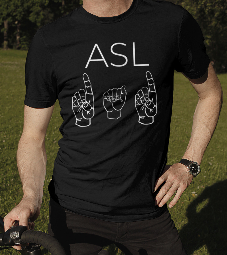 ASL Dad Sign Language Hand Signs T-Shirt