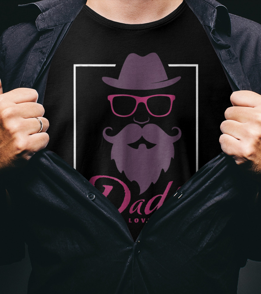 Dad I Love You Hat Beard Glasses T-Shirt