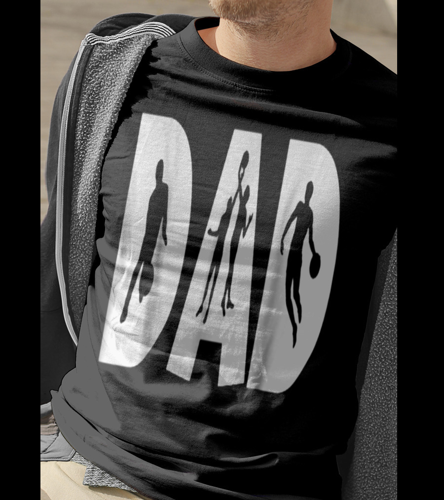 Basketball Dad Silhouette Sports Enthusiast Father's T-Shirt