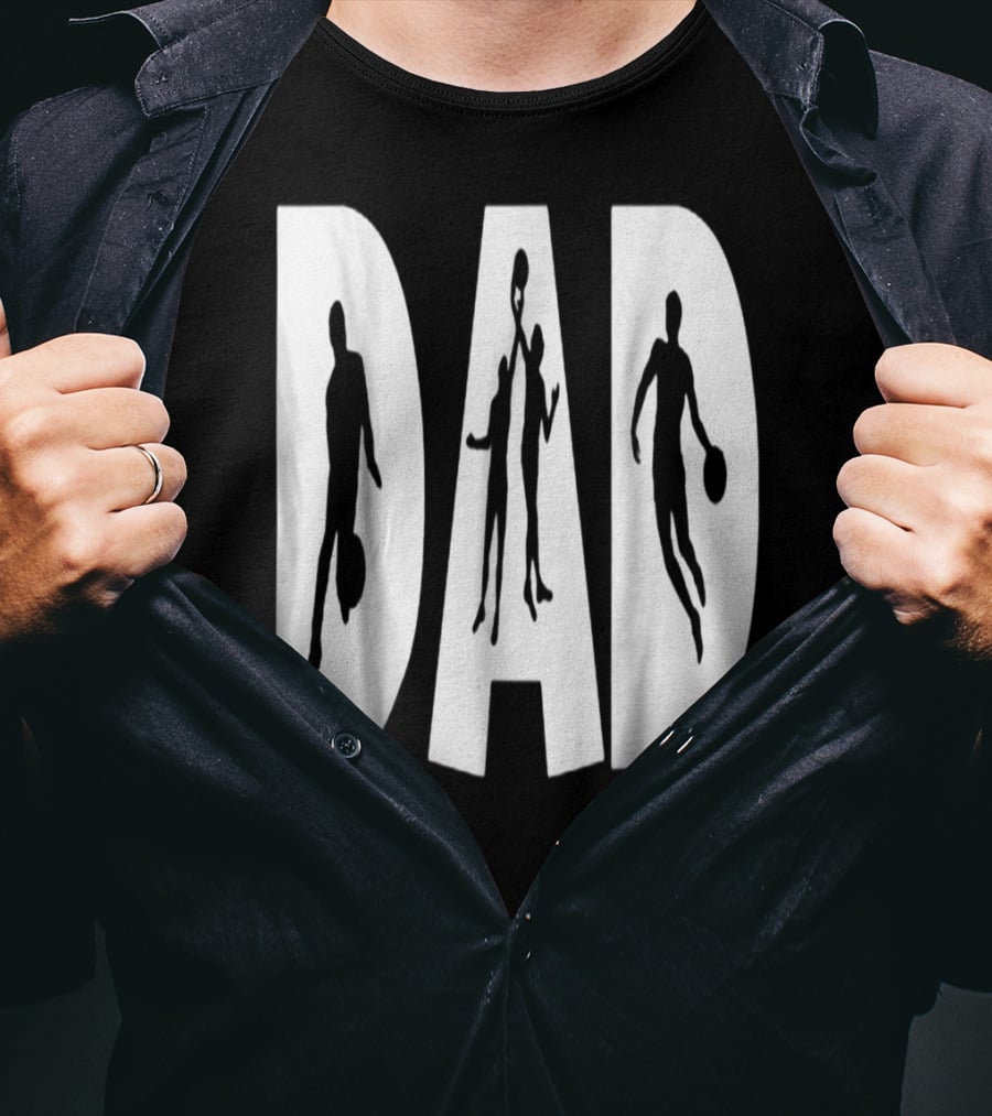 Basketball Dad Silhouette Sports Enthusiast Father's T-Shirt