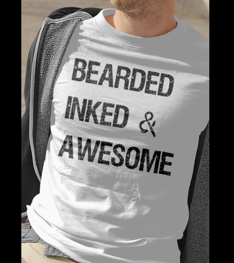 Bearded Inked And Awesome Christmas Husbands18 T-Shirt