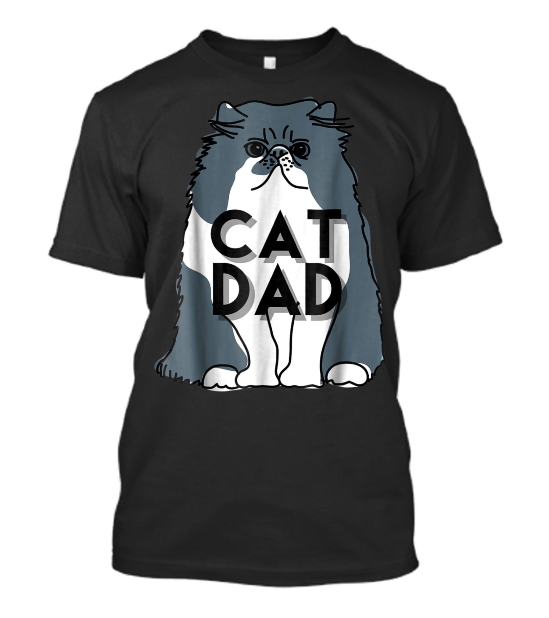 Cat Dad Funny Men Kitty Best T-Shirt